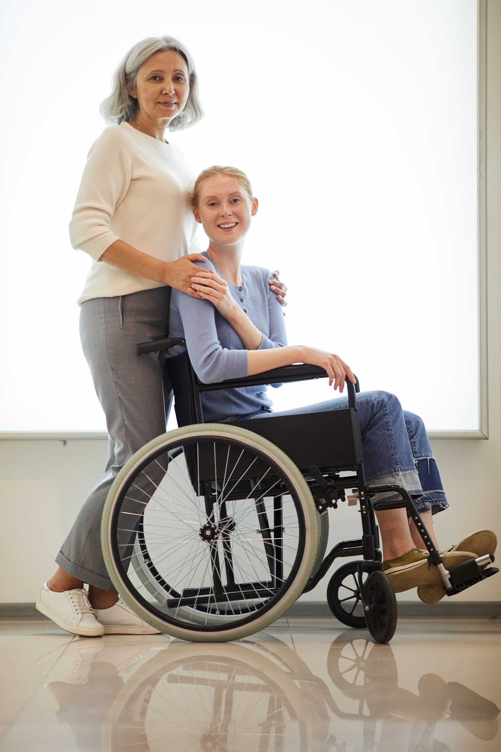 Mother care for her disabled daughter